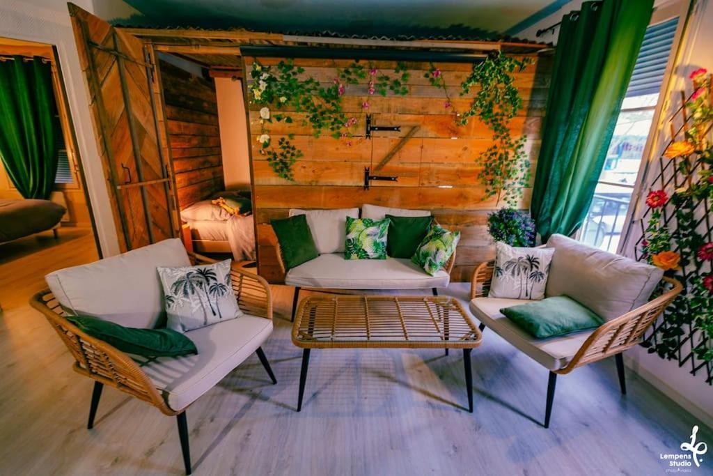 Appartement La Cabane Du Jardin トロワ エクステリア 写真